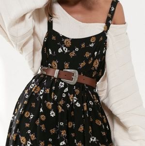 Urban Outfitters Kimchi Blue Babydoll Floral Midi Dress